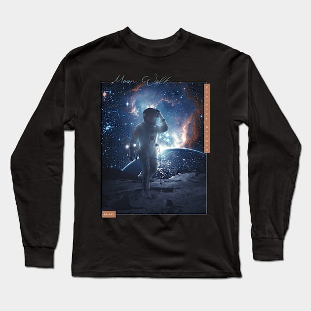 Moon Walk Long Sleeve T-Shirt by Marischa Becker